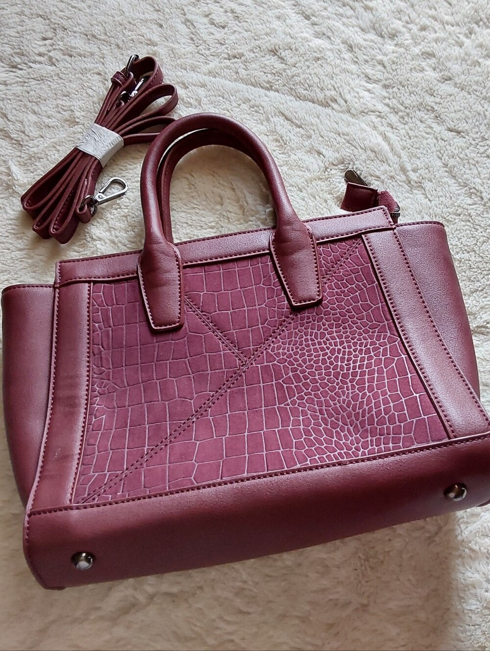 🌺 NEW Women's Structured Top-Handle Purse w/Crossbody Strap